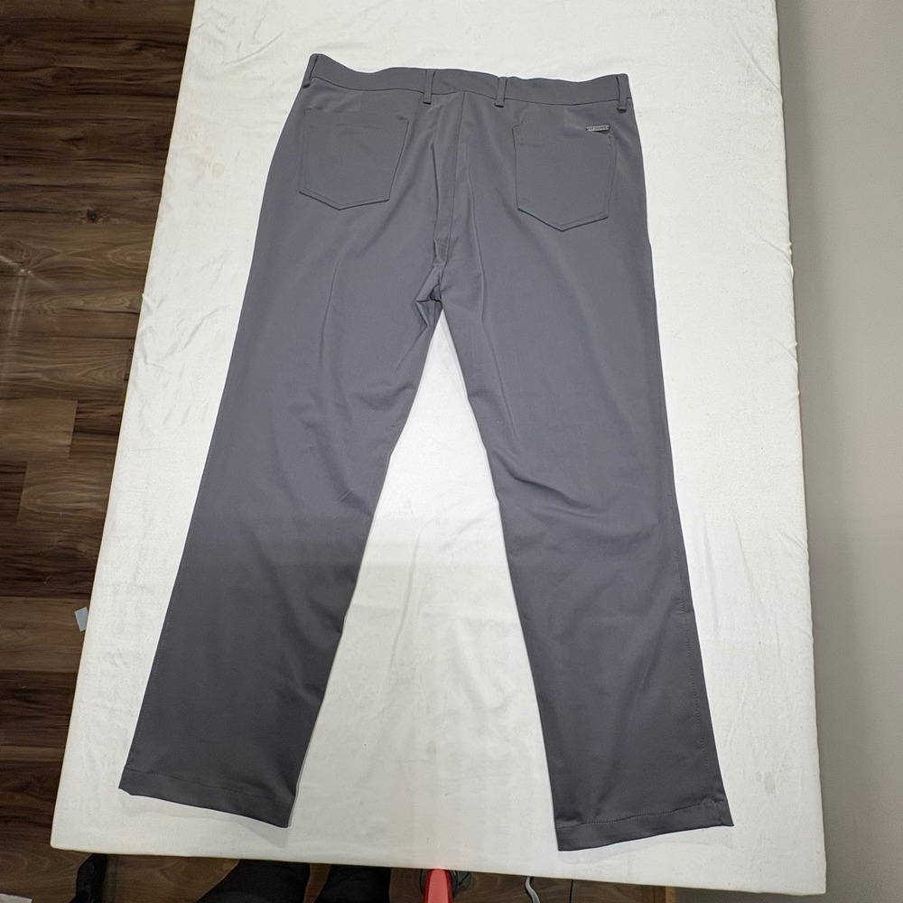 Twillory Performance Pants Mens 38x30 Grey Tailored Fit Stretch Non-Iron Chino - Picture 3 of 9